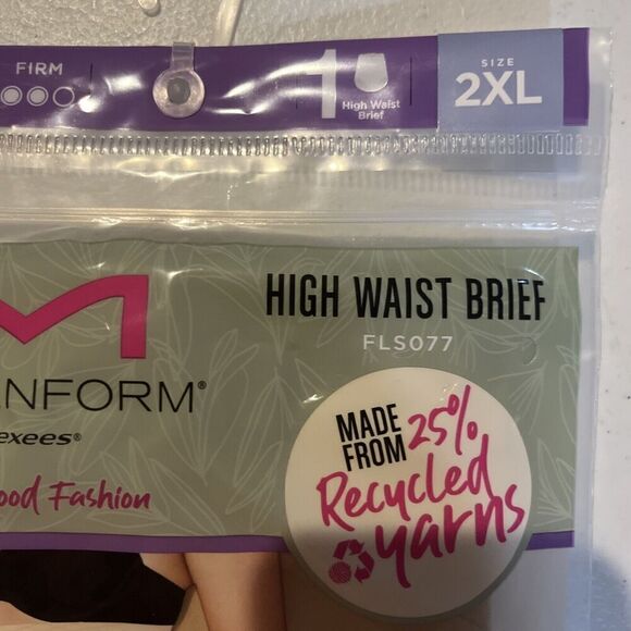 MAIDENFORM FLEXEES FEEL GOOD FASHION HIGH WAIST BRIEF SIZE 2XL BEIGE - Picture 6 of 6